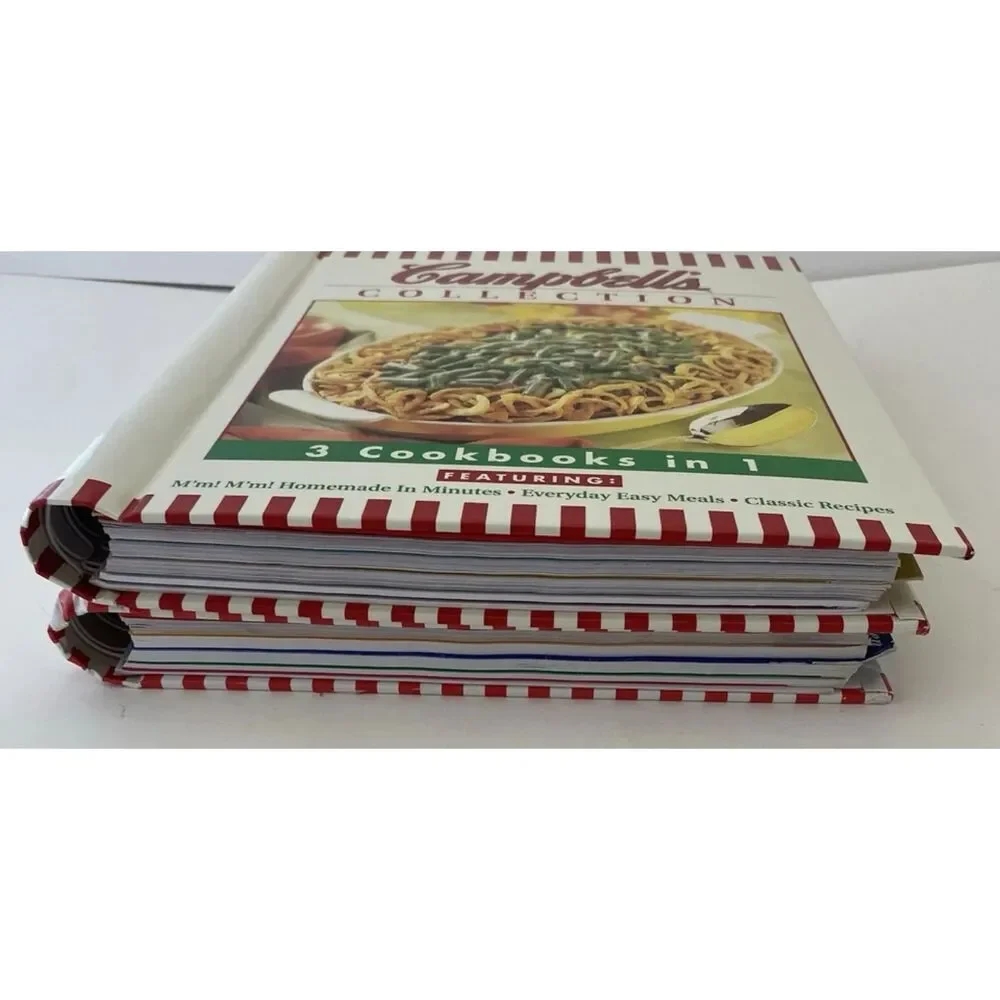 Campbells & Jell-O Collection: Lot of 2 Cookbooks-3 Cookbooks in 1- Spiral-bound
